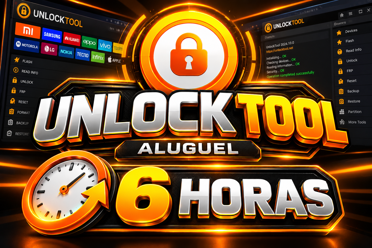 Aluguel do Unlocktool (Servidor 1 VIP) – 6 horas [Atenção: a alteração da senha desativará sua conta]